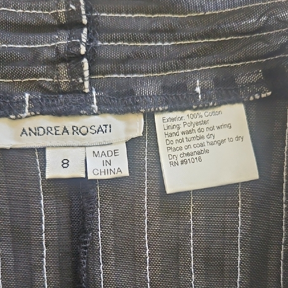 Andrea Roseti Black and White Patterned Top and Jacket Set - Picture 4 of 12